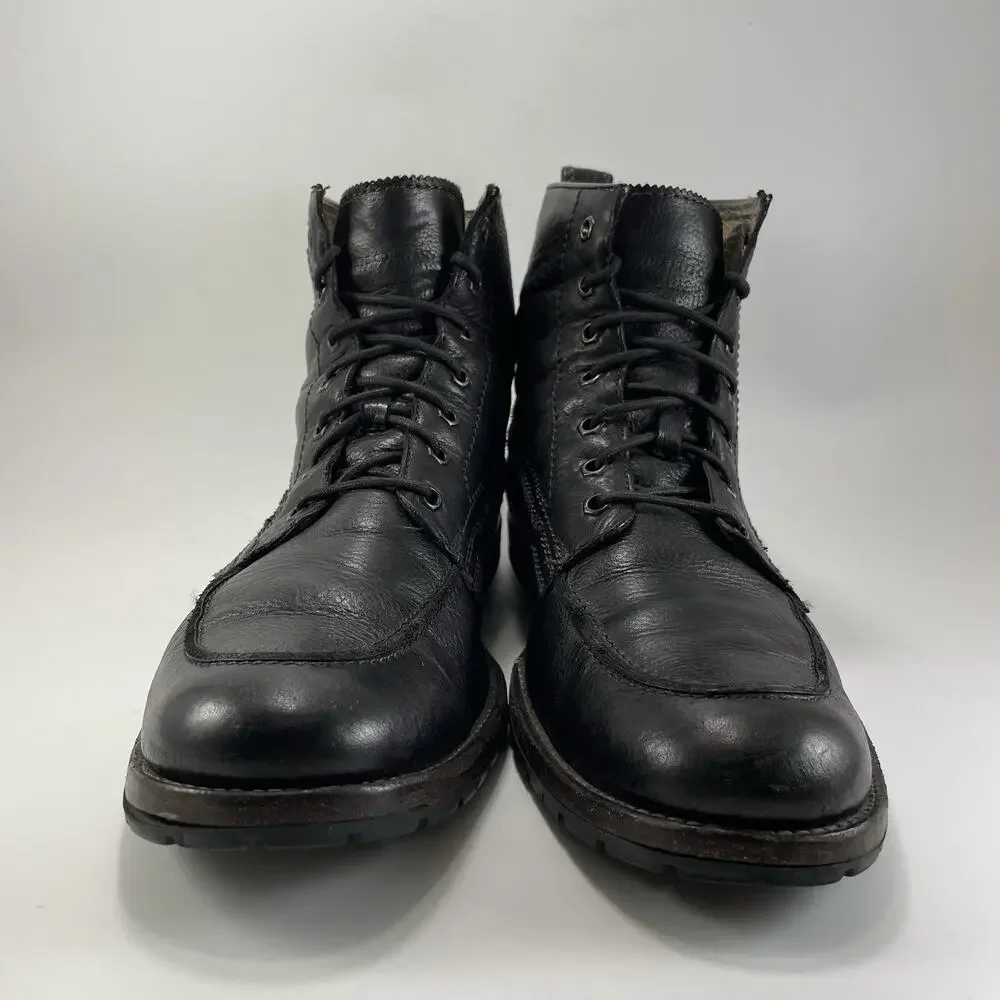 Frye Phillip Lug Lace Up Boot Leather Mens Size 10 D Combat Moc Toe 87901